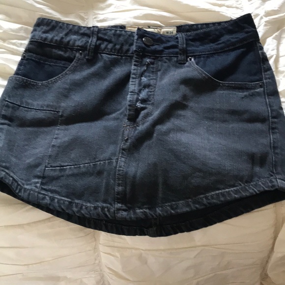 charcoal denim skirt